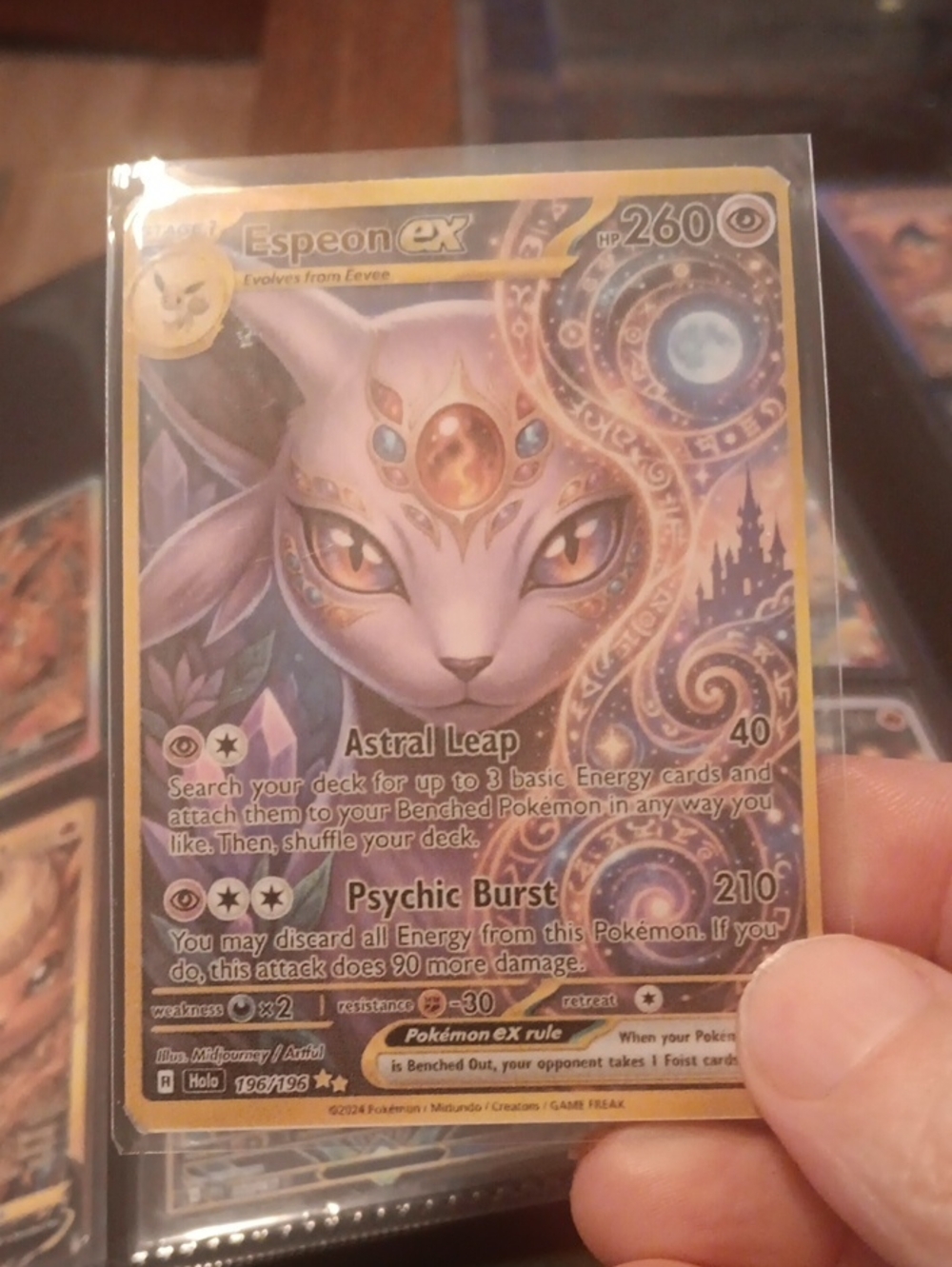 Espeon ex Holofoil Card - Purple